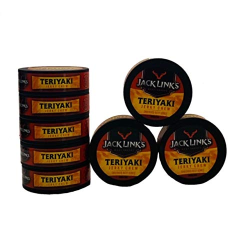 Jack Links Teriyaki Beef Jerky Chew canister provides protein-packed on-the-go snacking
