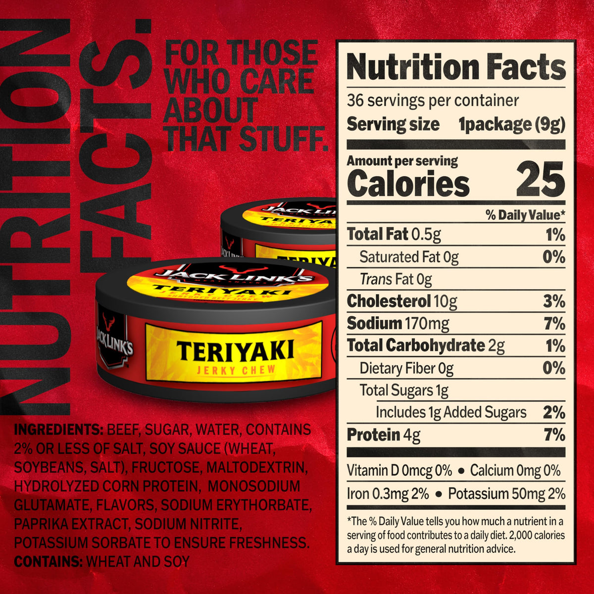 Close-up of shredded jerky texture inside a tin, highlighting 4g protein per serving.
