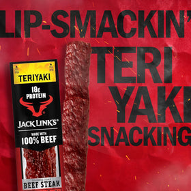 Jack Link's Teriyaki Beef Steaks tender texture with smoke.