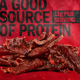 Open Jack Link's Teriyaki Jerky bag with reseal for lasting freshness.