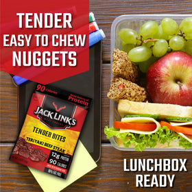 Jack Link's Teriyaki Tender Bites portable snack for lunchboxes and busy days
