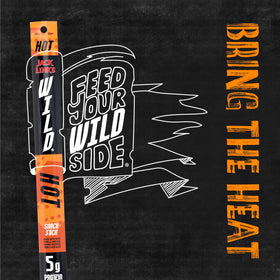 Close-up of Jack Link's Wild Hot Sticks pack showing bold flavor.