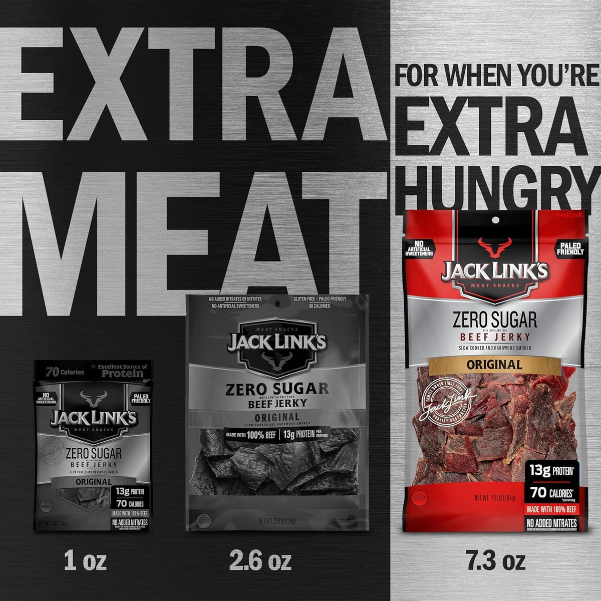 Jack Link's Zero Sugar Jerky in lunchbox for midday protein boost