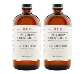 Jack Rudy Classic Tonic Syrup bottle for refined home cocktails.