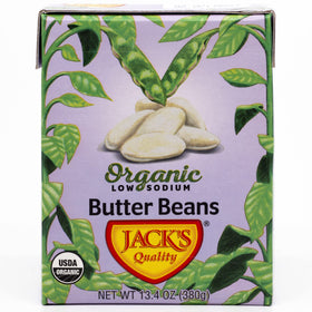 Jack's Beans ready-to-eat organic white butter beans for quick meal prep.