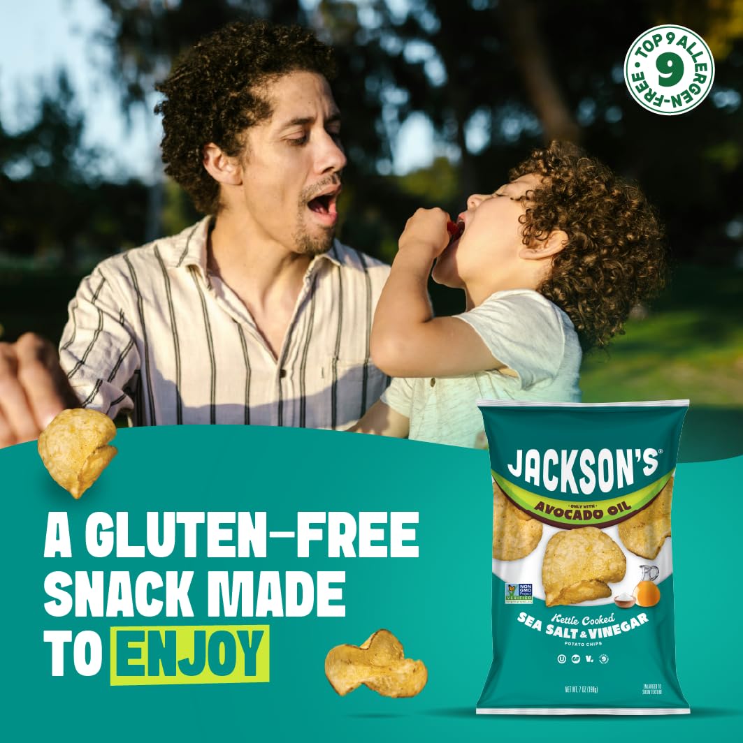Jackson's BBQ kettle chips ready for gatherings with smoky flavor.
