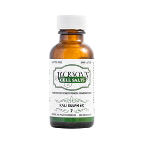 Jackson's Kali Sulph 6X bottle front view for daily tissue salt support