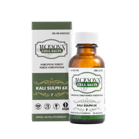 Vegan certified badge on Jackson's Kali Sulph 6X packaging