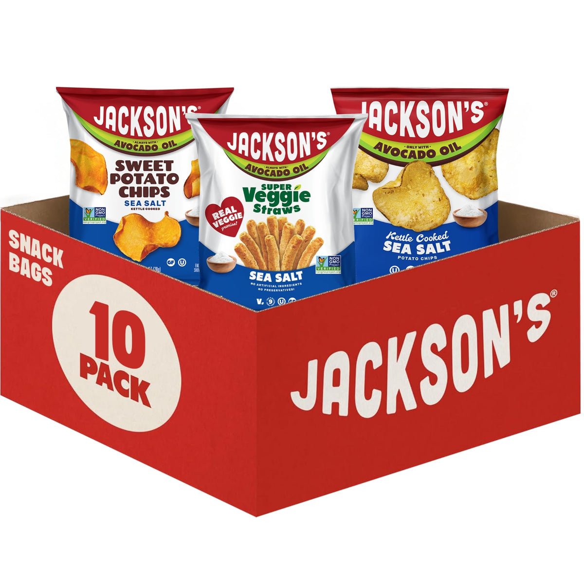 Jackson’s Mixed Snack Variety Pack—ten portable bags for lunches and travel