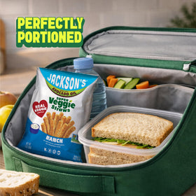 Jackson’s Super Veggie Straws Avocado-Oil Cooked – light crunch with clean ingredients.