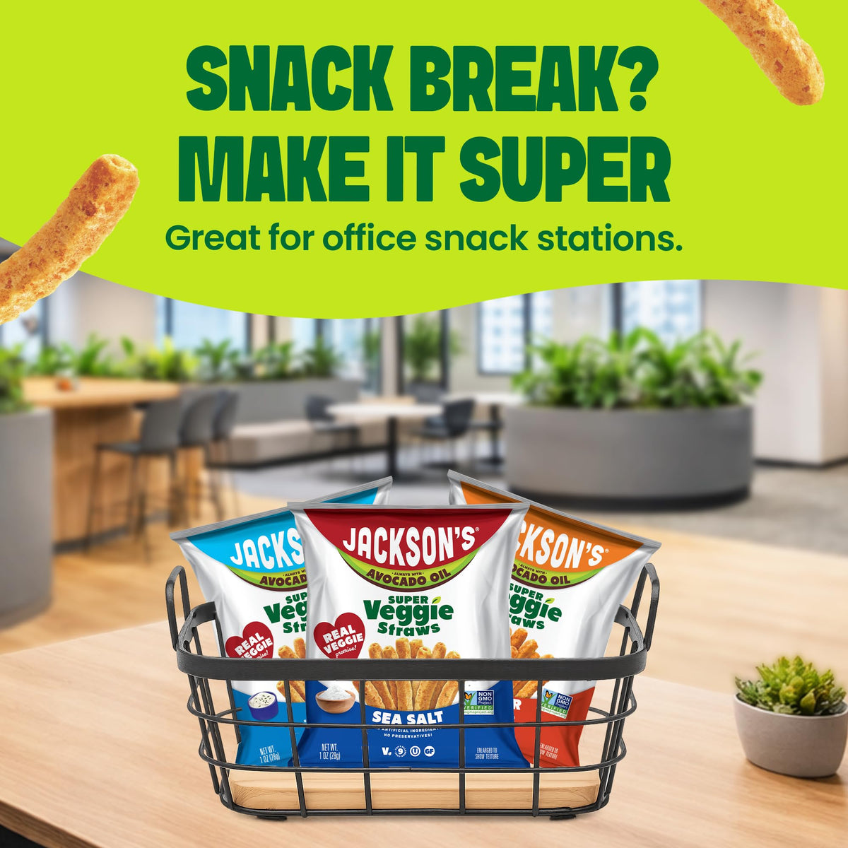 Jackson’s Super Veggie Straws On-the-Go Pack – convenient bags for busy days.
