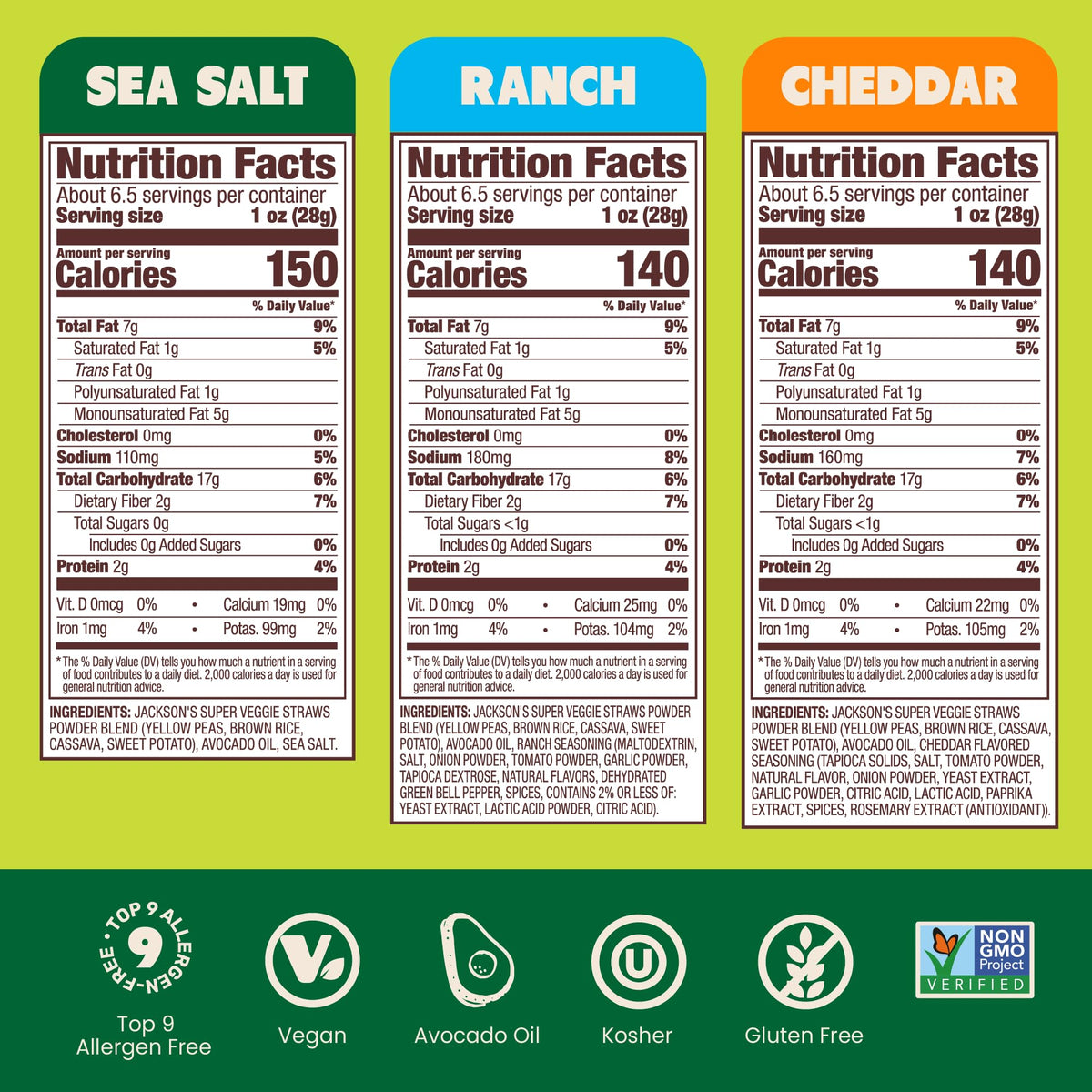 Jackson’s Ranch Veggie Straws bag adds creamy zing to snacking.