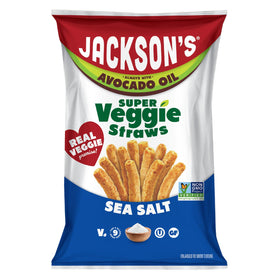 Jackson’s Super Veggie Straws Sea Salt bag offers craveable crunch for on-the-go snacking.