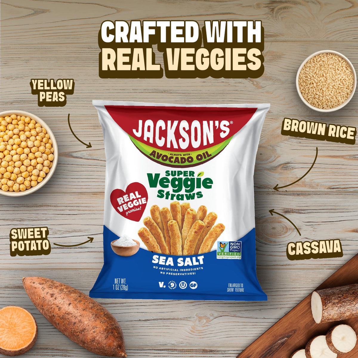 Jackson’s Super Veggie Straws Cheddar – savory crunch for lunch boxes.