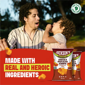 Close-up of Jackson’s avocado oil chips showing crisp texture for snacking.