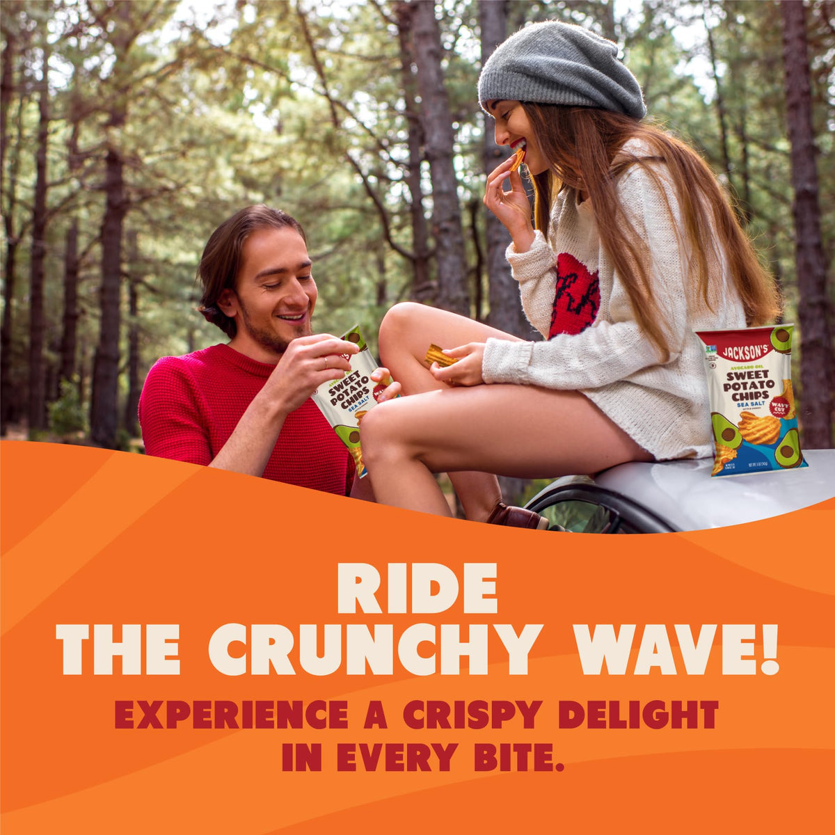 Jackson’s Wavy Chips in a portable package for on-the-go snacking.