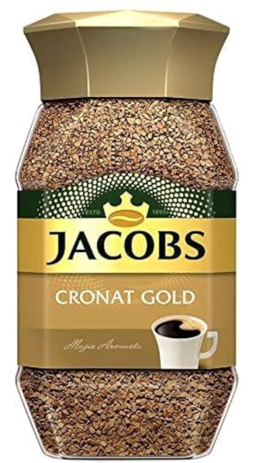 Jacobs Cronat Gold instant coffee 200 g with rich aroma for a quick morning