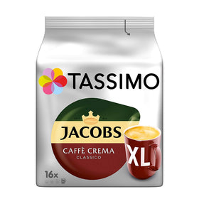 Jacobs Tassimo Crema Classico XL pack with 16 servings for home use