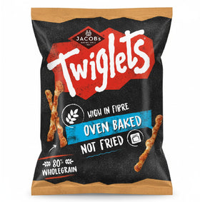 Jacob's Twiglets 45g pack shot, ideal for sharing at gatherings.