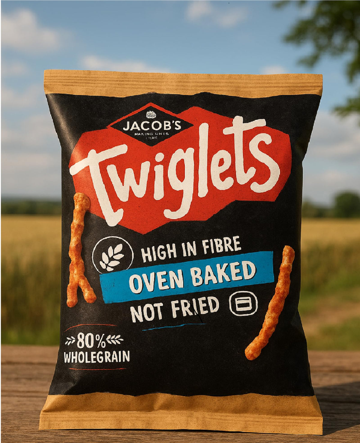 Jacob's Twiglets close-up reveals knobbly texture for a crunch.