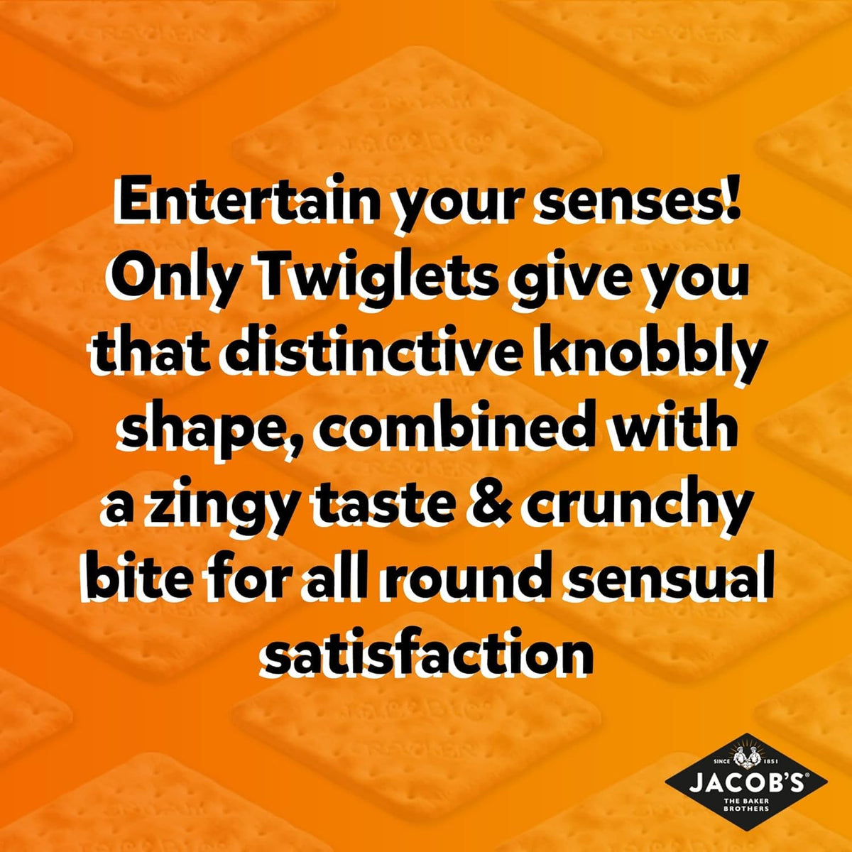 Jacobs Twiglets Original 80% wholegrain for a substantial snack.