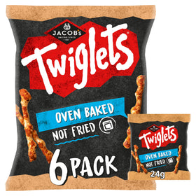 Close-up of crunchy Twiglets sticks showing knobbly shape and savory flavor.