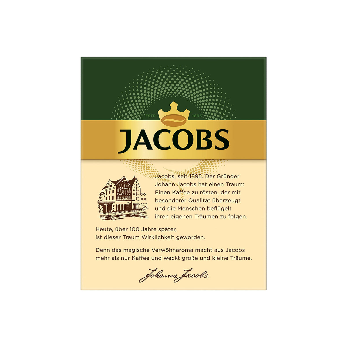 Jacobs Typ Café Crema stick dissolving into hot water for fast coffee