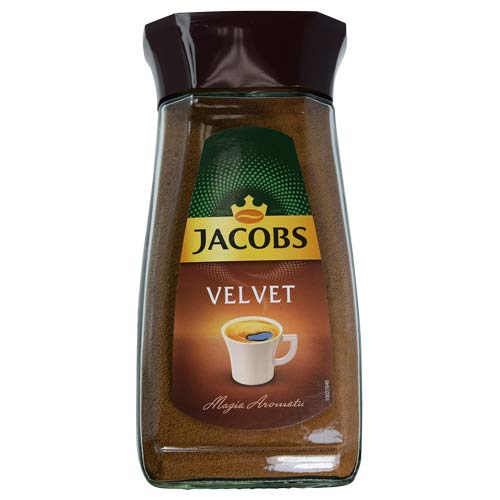 Jacobs Velvet instant coffee pack 2 front view for a quick, rich morning brew