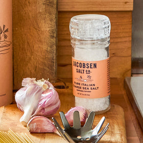 Jacobsen Salt Co. Trapani Italy salt crystals with premium Mediterranean flavor and texture.