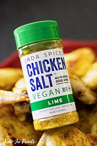 JADA Spices Chicken Salt Red Pepper bottle adds mild heat to snacks and grills.