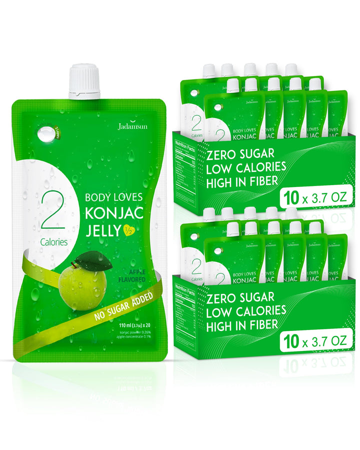 Jadamsun Konjac Jelly Apple packs front view for on-the-go snacking
