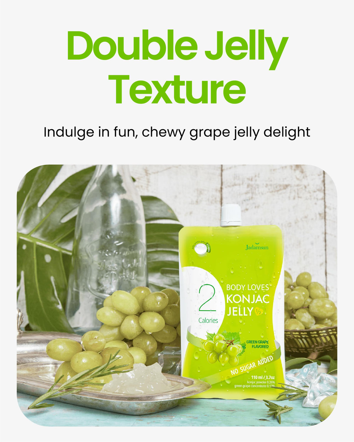 Jadamsun Konjac Jelly Juice branding banner, trusted Korean konjac snack brand.