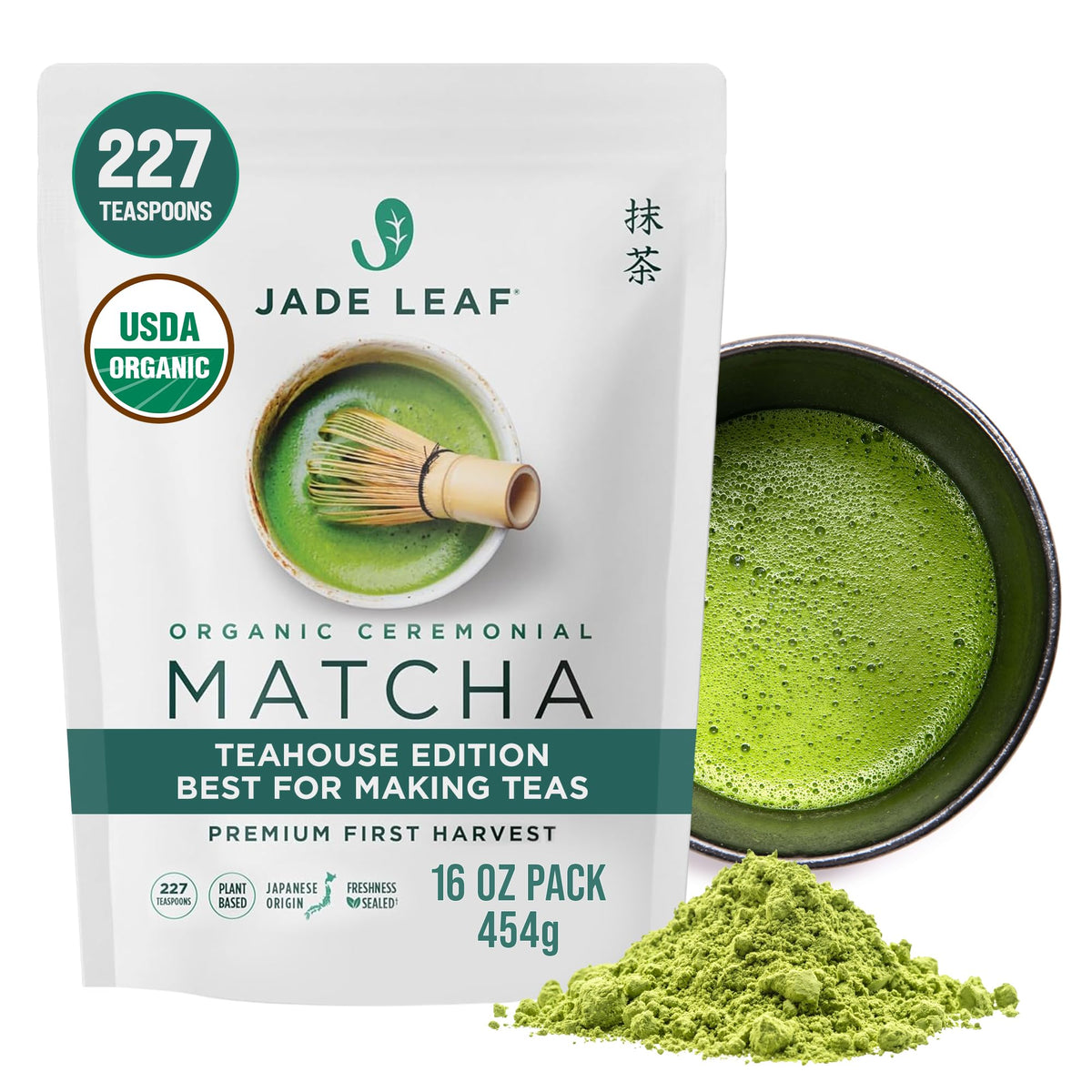 Jade Leaf Matcha ceremonial-grade bulk pouch for ceremonies and lattes