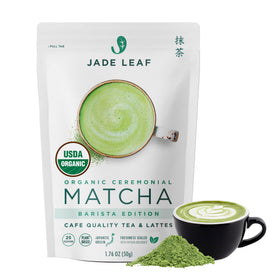 Jade Leaf Matcha ceremonial 50g pouch for daily whisking and latte-making