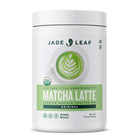 Jade Leaf Matcha Latte Mix bulk tub for easy cafe-style lattes at home.