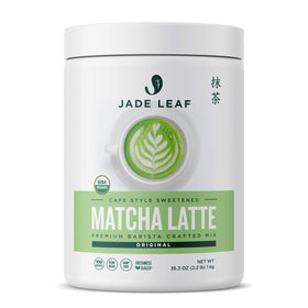 Jade Leaf Matcha Latte Mix bulk tub for cafe-style beverages at home.