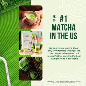 Steamed latte with Jade Leaf Matcha showcasing vibrant green color and creamy texture