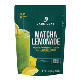 Packaging of Jade Leaf Matcha Lemonade for premium, convenient home prep