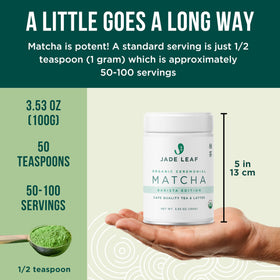 Jade Leaf Matcha from Uji and Kagoshima fields highlights authentic origin for refined flavor.