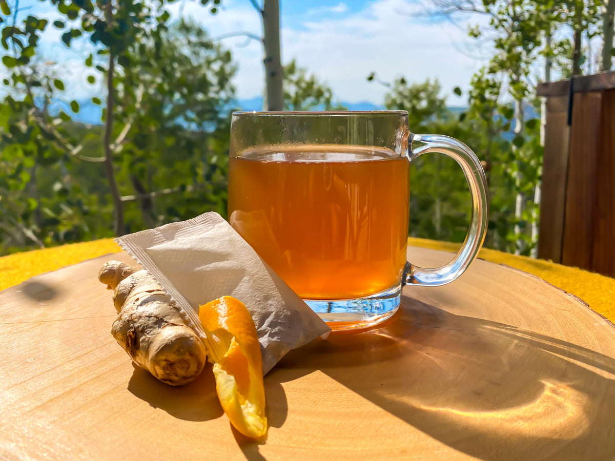 Jade Tea burdock root infusion sachet promoting cleanse-inspired wellness.