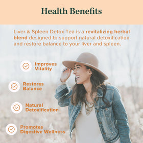 Jade Tea dandelion root blend sachet highlighting digestive support.