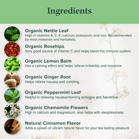 Jade Tea First Bloom nettle and rose hip blend emphasizes natural mineral reserves.