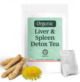 Jade Tea liver detox tea bag close-up for daily vitality
