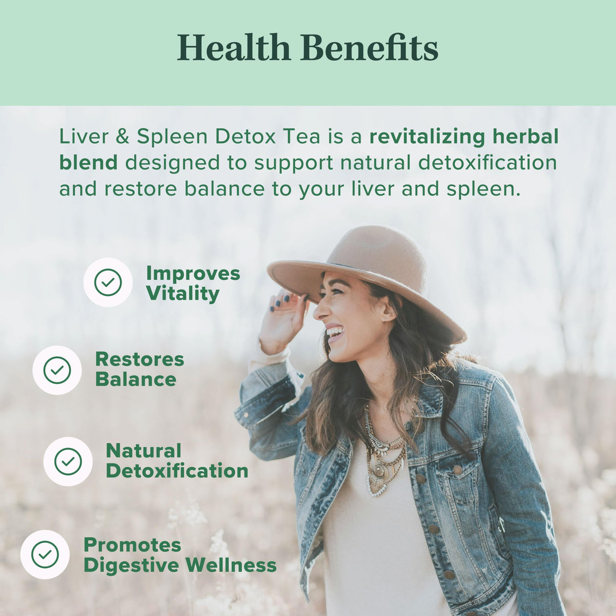Jade Tea spleen detox tea bag close-up for digestive balance