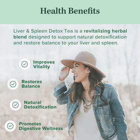 Jade Tea spleen detox tea bag close-up for digestive balance