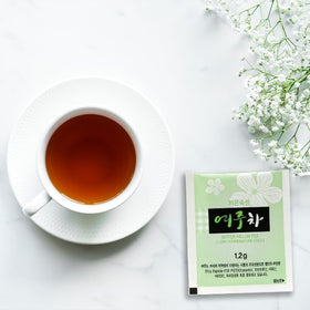 Nutrition label and fragrance notes of JaAeIn Bitter Melon Tea