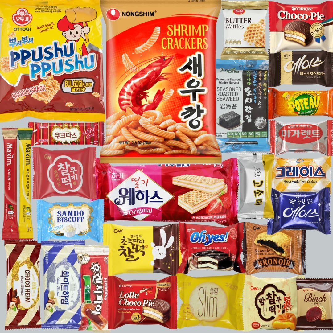 JaAeIn Premium Korean Snack Box exterior, gift-ready packaging ideal for gifting.