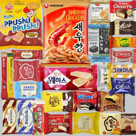 JaAeIn Premium Korean Snack Box exterior, gift-ready packaging ideal for gifting.
