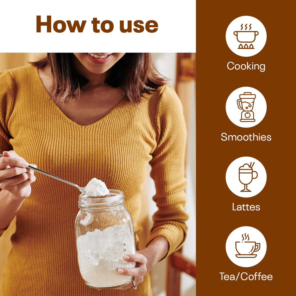 Jai Ho arrowroot powder in a jar enhances gravies with a smooth body