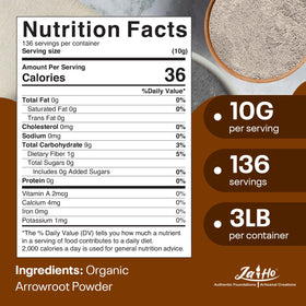 Jai Ho arrowroot powder resealable pouch keeps powder dry and ready